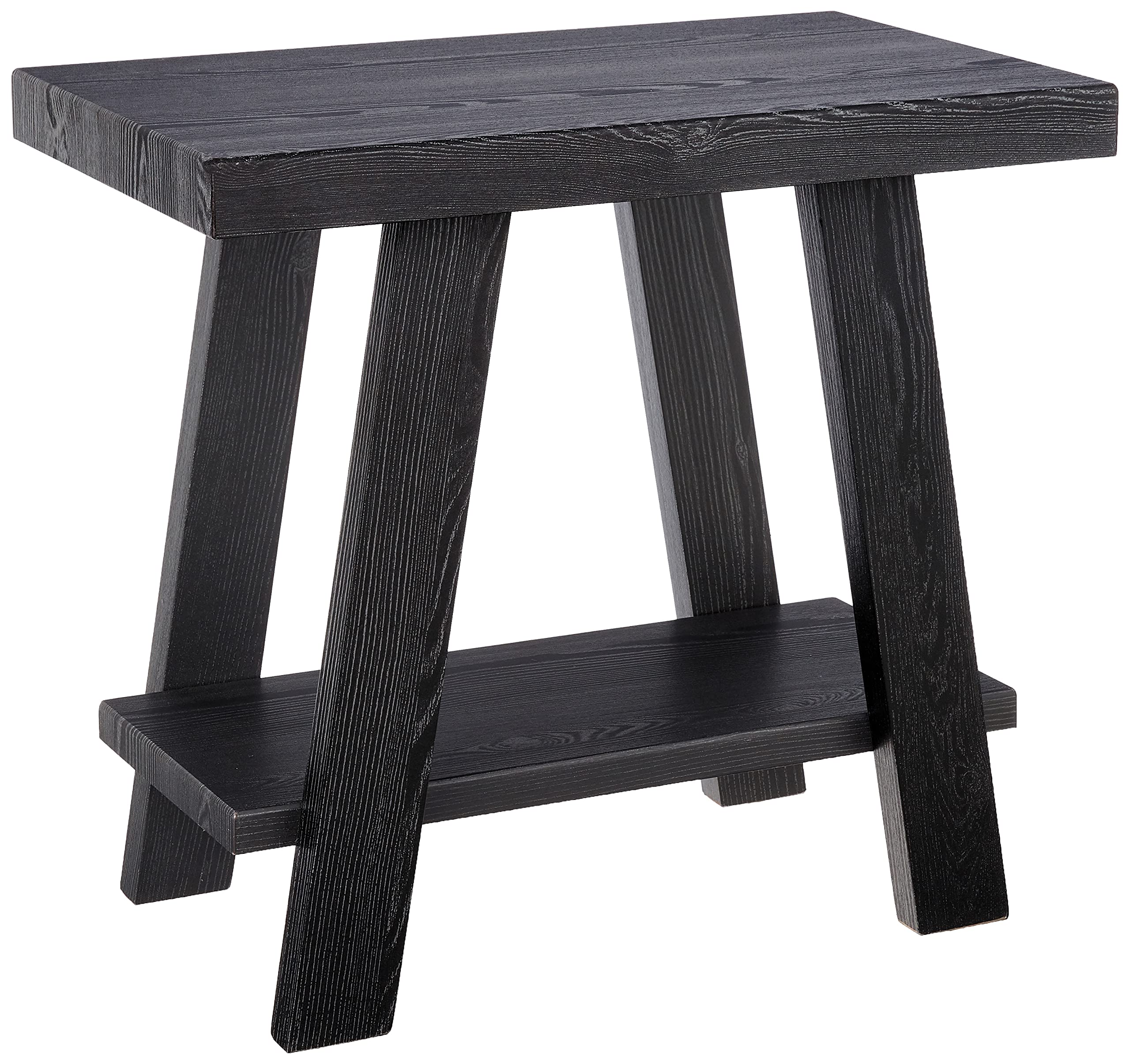 Roundhill Furniture Athens Contemporary Wood Small End Table, Black