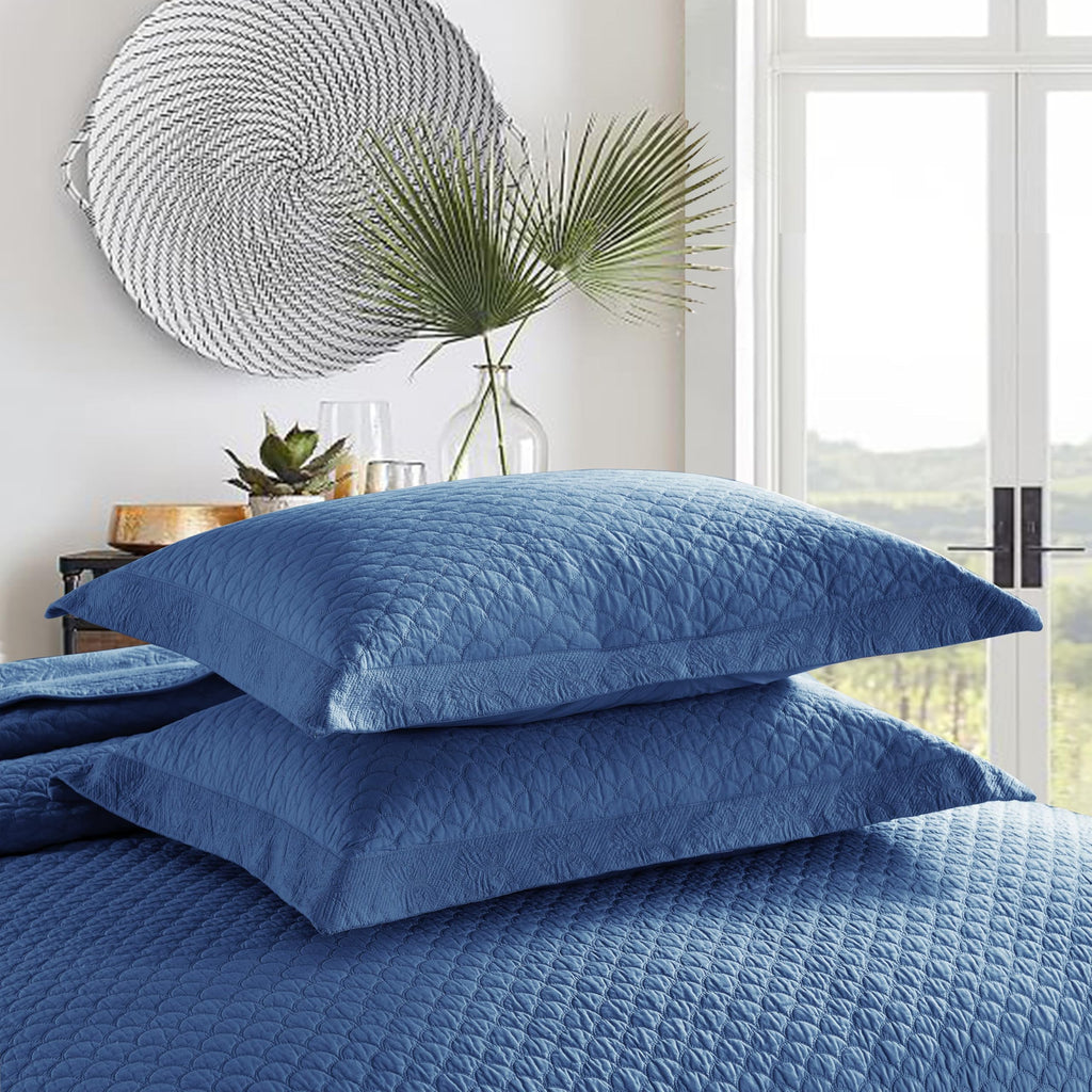 Marcielo 3-Piece 100% Cotton Oversized Bedspread Set Coverlet Set Lightweight Quilt Set Embroidery Farmhouse Bedding Set Tf (Tm