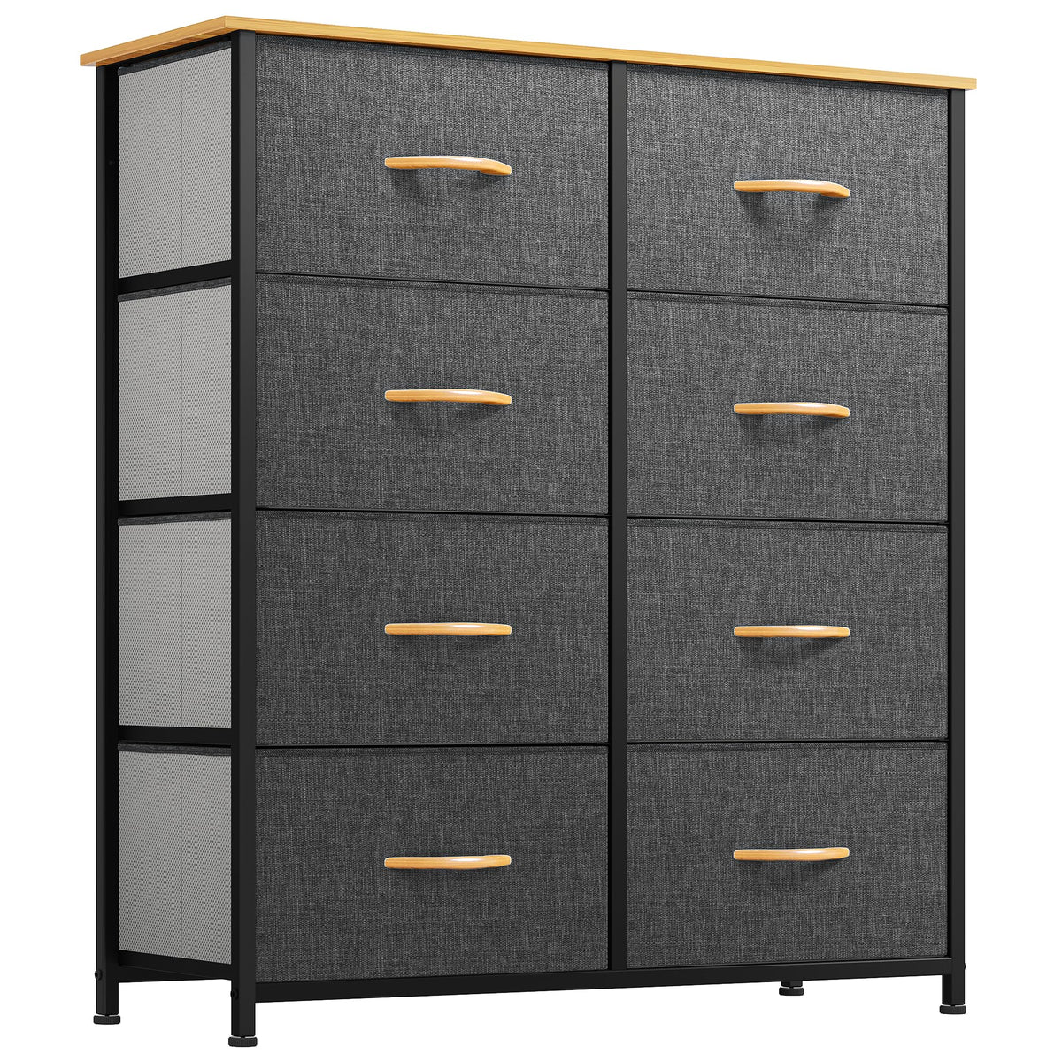 Yitahome Fabric Dresser For Bedroom, Tall Storage Dresser With 8 Drawers, Black Dresser & Chest Of Drawers,