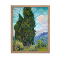 Poster Master Vintage Van Gogh Poster - Retro Impressionism Print - Gift for Artist, Painter - Cypresses, Tall Tree, Forest, Abs