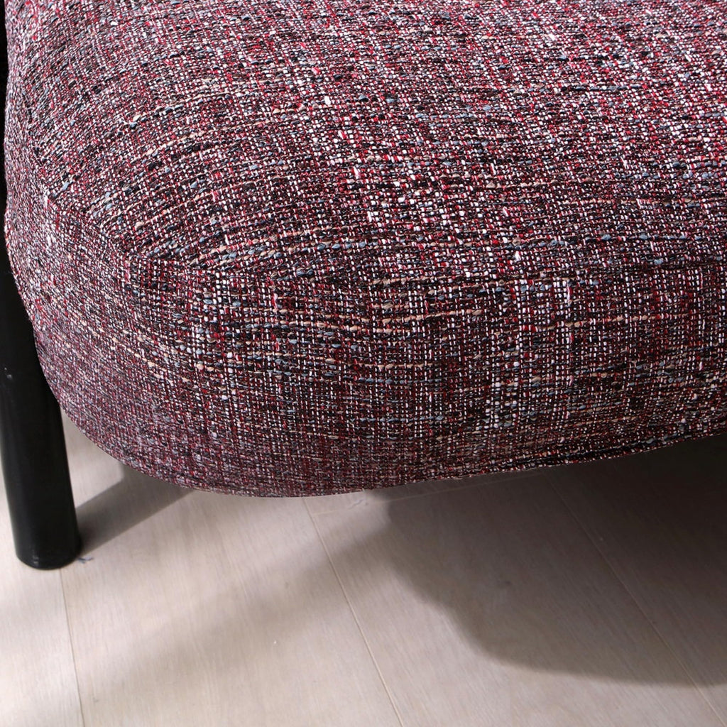 Octorose Full Size 3 Side Zipper Premium Upholstery Basketweave Thick Linen Wine Mixed Futon Cover Slipcover/Sofa Day Bed Couch