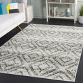SAFAVIEH Adirondack Collection Area Rug - 51 x 76, Ivory & Dark Green, Geometric Design, Non-Shedding & Easy Care, Ideal for H
