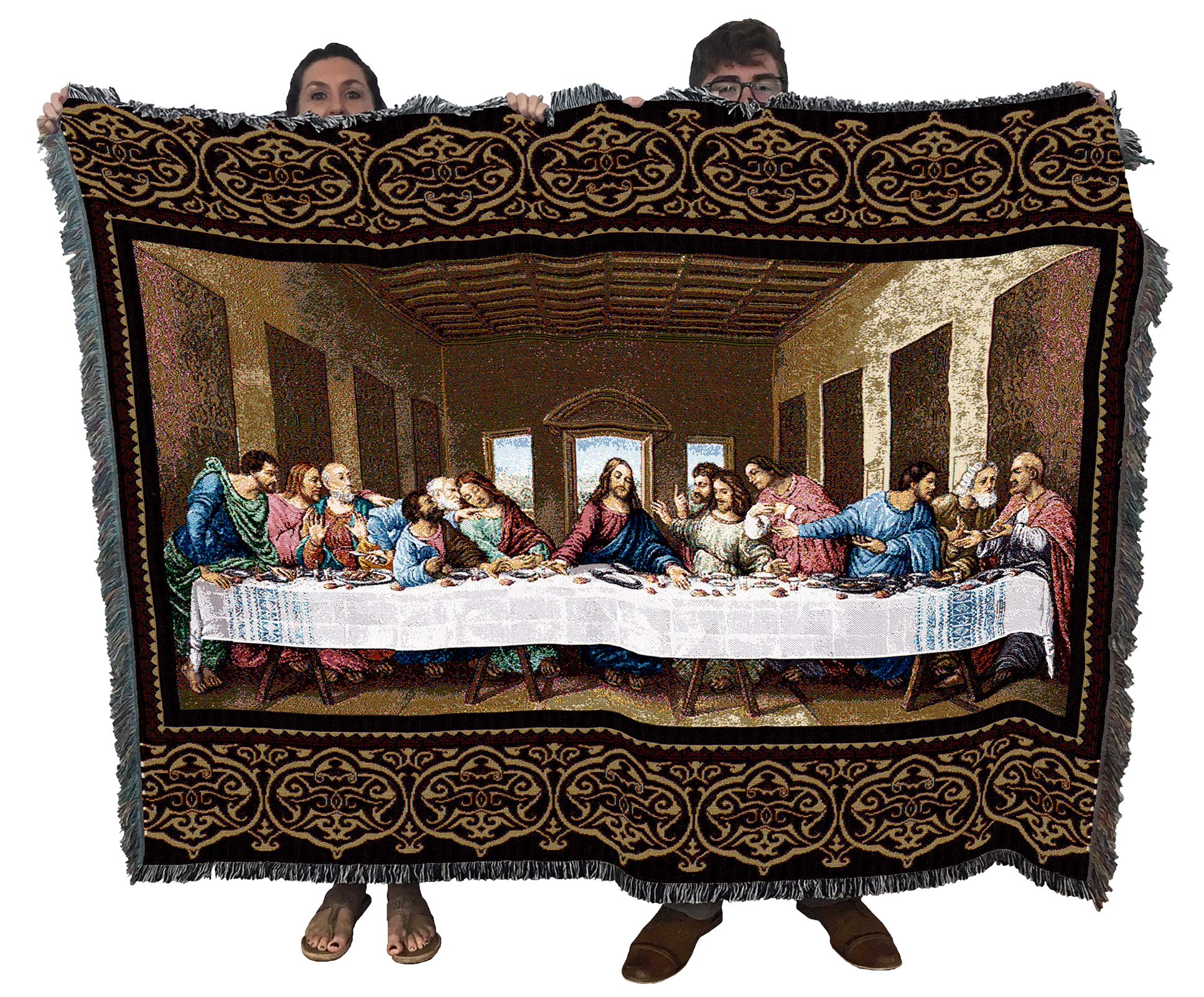 Pure Country Weavers The Last Supper Blanket By Leonardo Da Vinci - Religious Gift Tapestry Throw Woven From Cotton - Made In Th