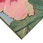 Liora Manne Marina Low Profile Durable Indoor/Outdoor Woven Rug- Tropical Floral Multi 1'11' X 7'6'