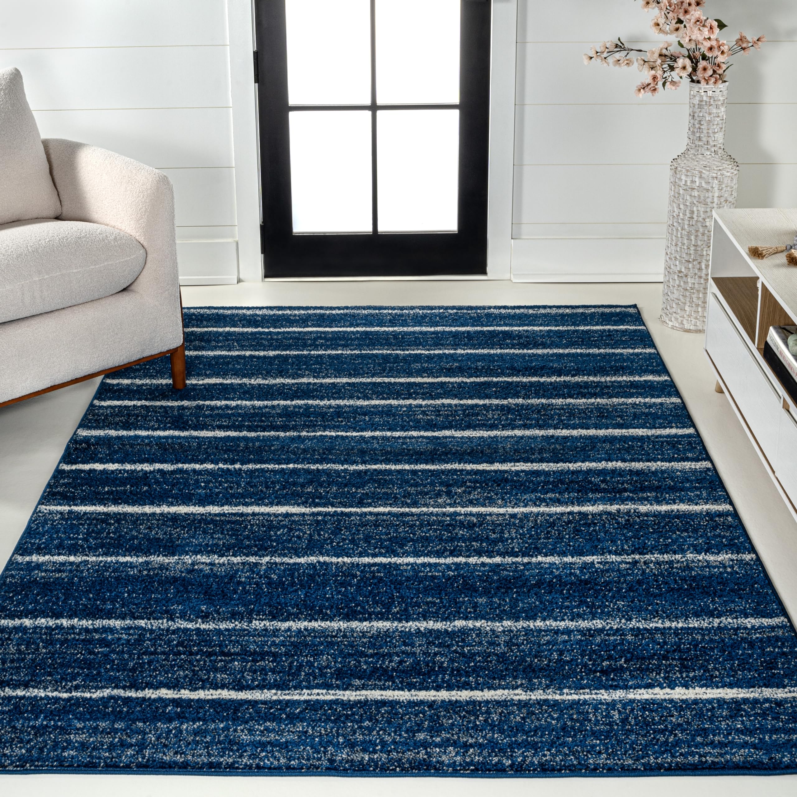 JONATHAN Y MOH201C-5 Williamsburg Minimalist Stripe Area Rug, Contemporary, Modern, Bohemian, Scandinavian, Rustic for Living Ro
