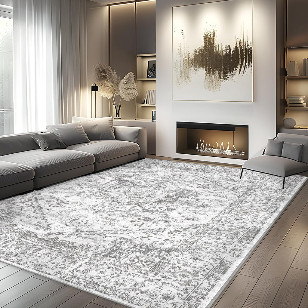 Area Rugs 8x10 Living Room - Machine Washable Rug Large Floor Carpet for Bedroom Dining Room Home