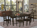 East West Furniture HEAN7-CAP-W Henley 7 Piece Kitchen Set Consist of a Rectangle Table with Pedestal and 6 Dining Room Chairs, 42x72 Inch, Cappuccino