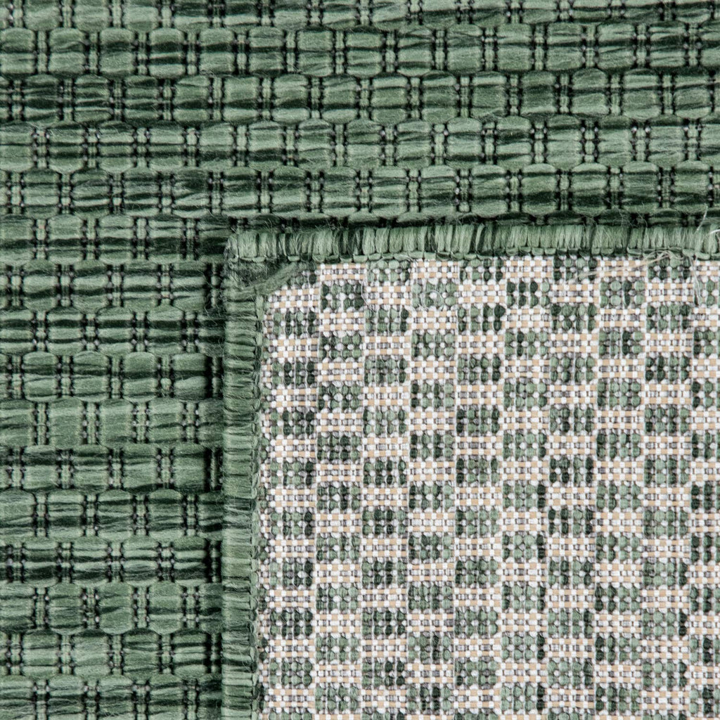 Solid Outdoor Rug For Patio Or Balcony Weatherproof In Mottled Green, Size: 2'8' X 4'11'