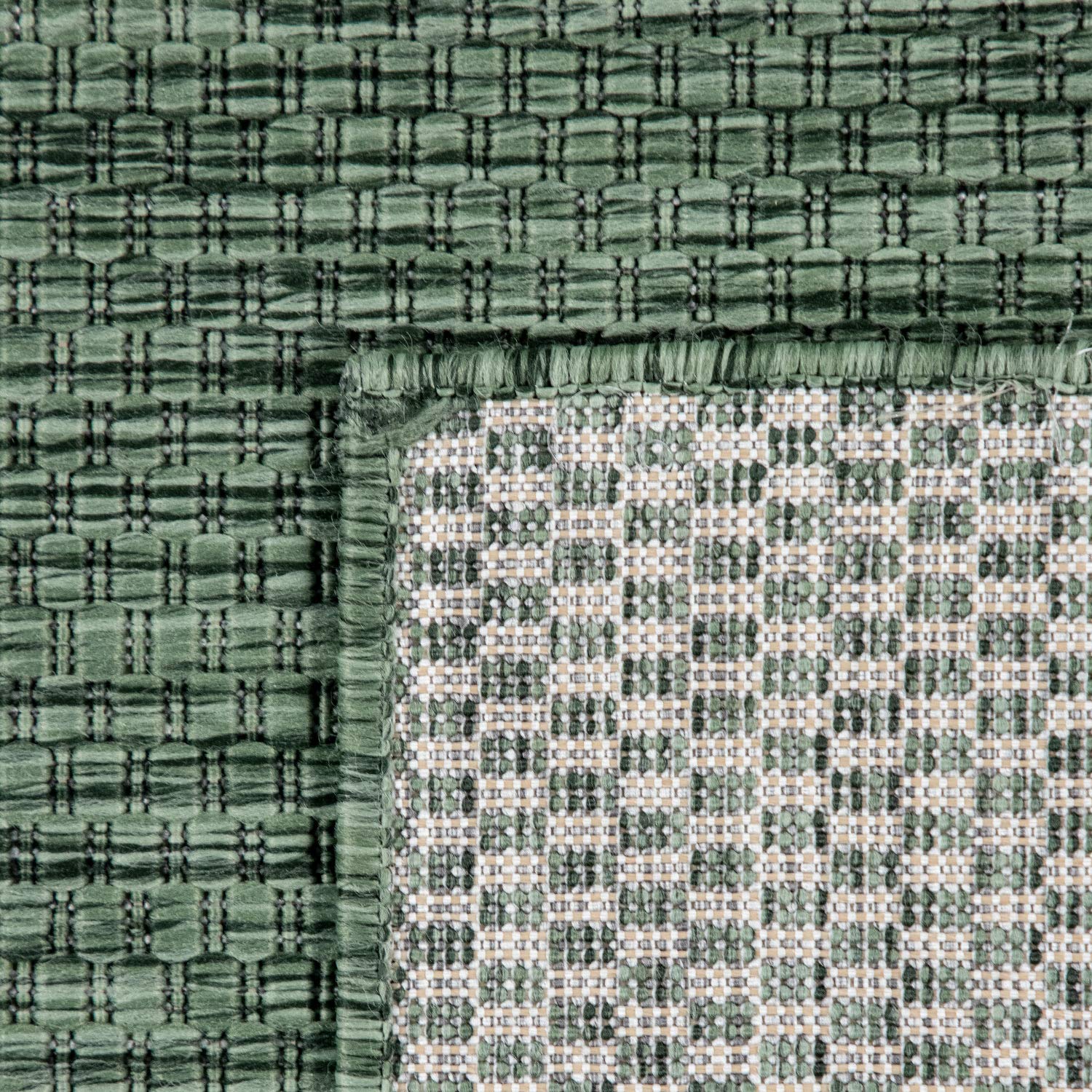 Solid Outdoor Rug For Patio Or Balcony Weatherproof In Mottled Green, Size: 2'8' X 4'11'