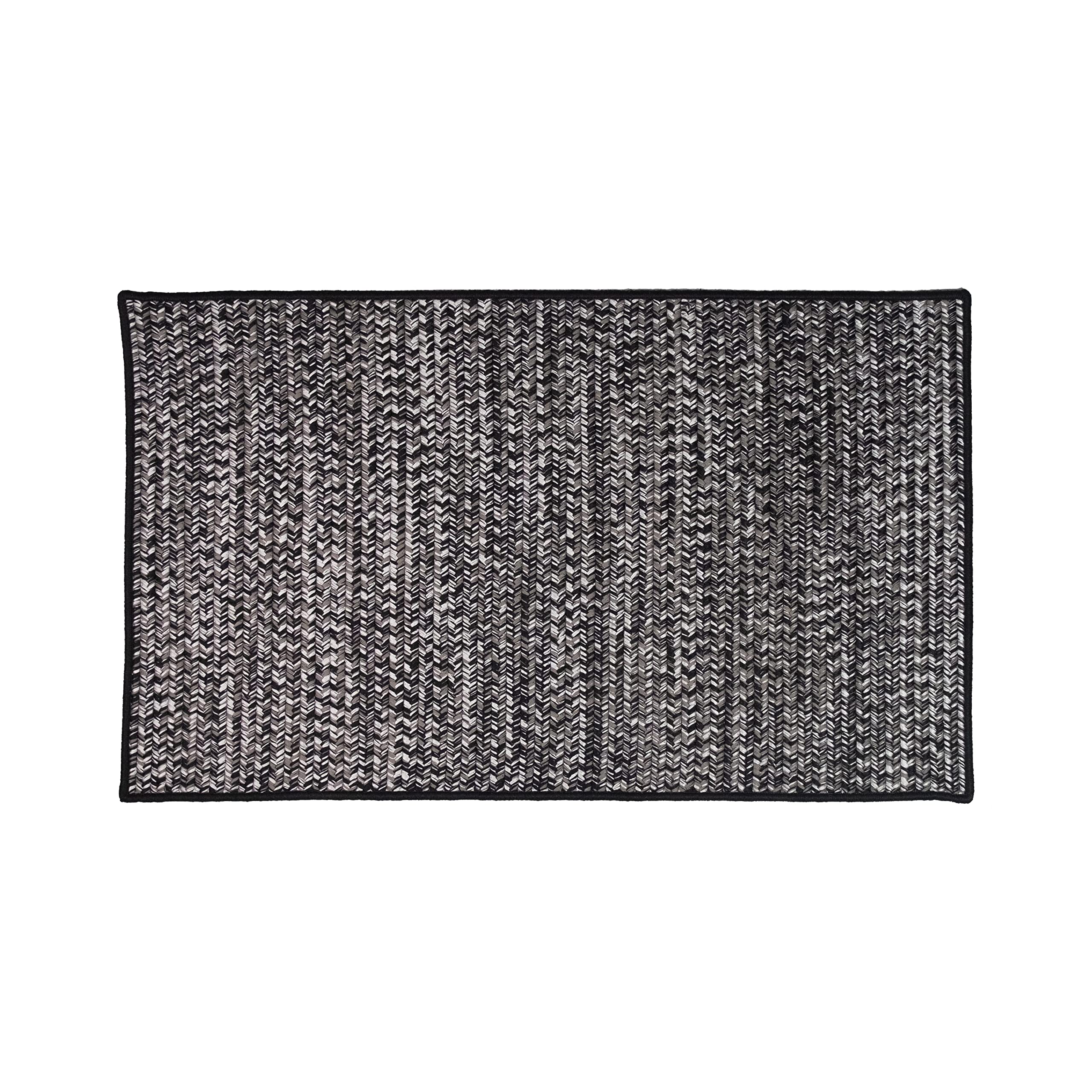 Colonial Mills Crestwood Tweed Doormats - Ash Black 45&quot; X 70&quot;