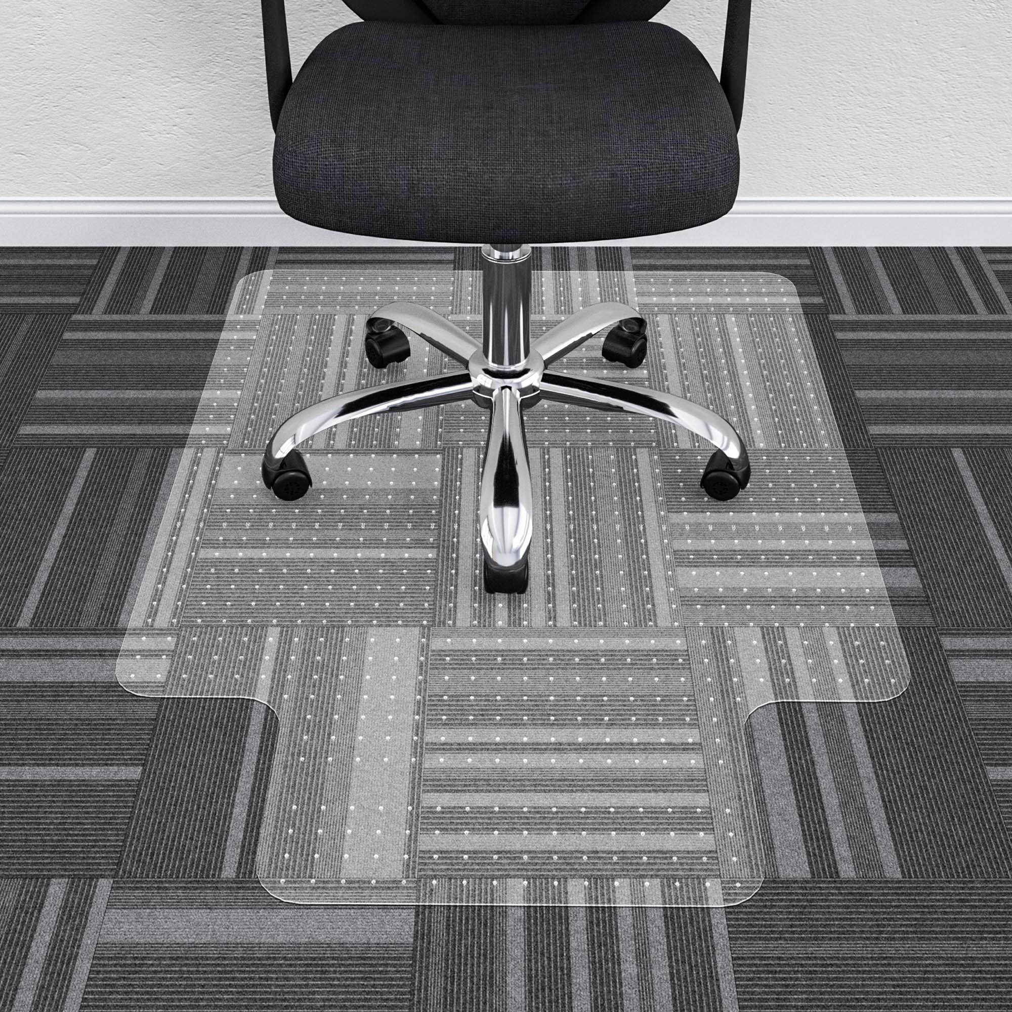 Homek Office Chair Mat For Low Pile Carpeted Floors - 30    X 48    Clear Carpet Chair Mats For Home & Office, Studded Floor Mat
