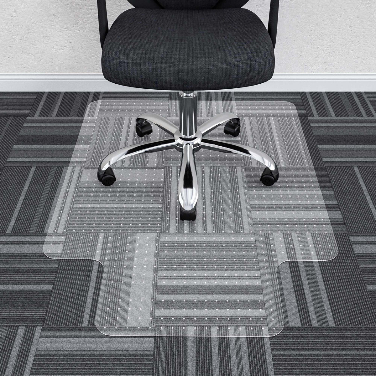 Homek Office Chair Mat For Low Pile Carpeted Floors - 30    X 48    Clear Carpet Chair Mats For Home & Office, Studded Floor Mat