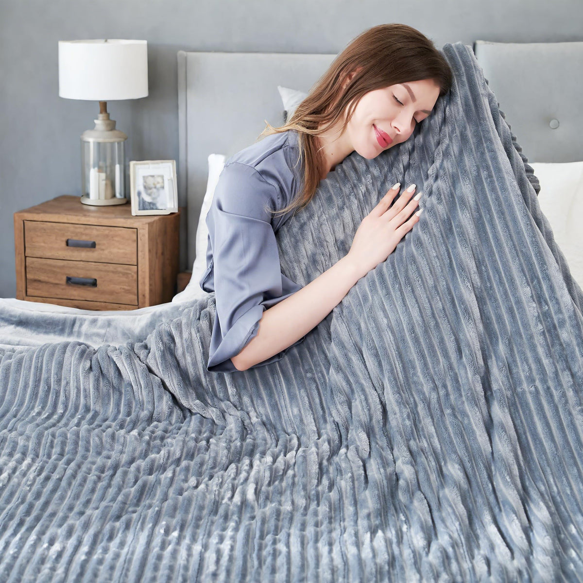 Ralysun Electric Blanket 72'X84' Full Size Heated Blanket With 10 Heat Settings & 1-12 Hours Auto-Off,Reversible Cozy Silky Fl
