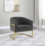 Coaster Furniture Accent Chair Dark Grey and Gold 903039