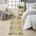 Nourison Aloha Indoor/Outdoor Green Multicolor 2'3' X 8' Area Rug, Easy Cleaning, Non Shedding, Bed Room, Living Room, Dining Room, Backyard, Patio, Deck (2X8)