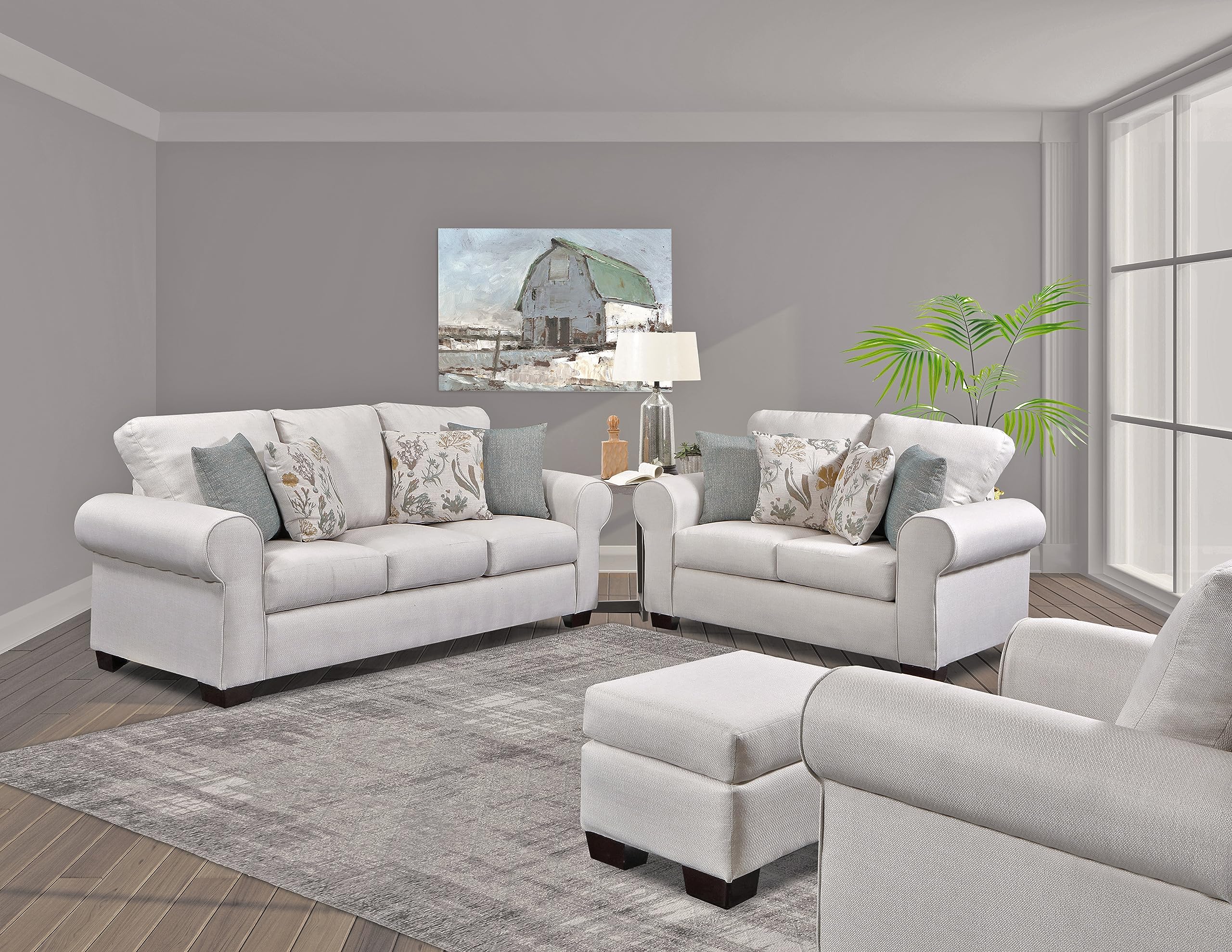 American Furniture Classics Beaujardin Upholstered Chair, Soft Washed Cream Tweed