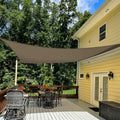 Tang Sunshades Depot Brown 7' X 9' Sun Shade Sail Rectangle Canopy Shade Cover Uv Block For Backyard Pergola Porch Deck Garden P