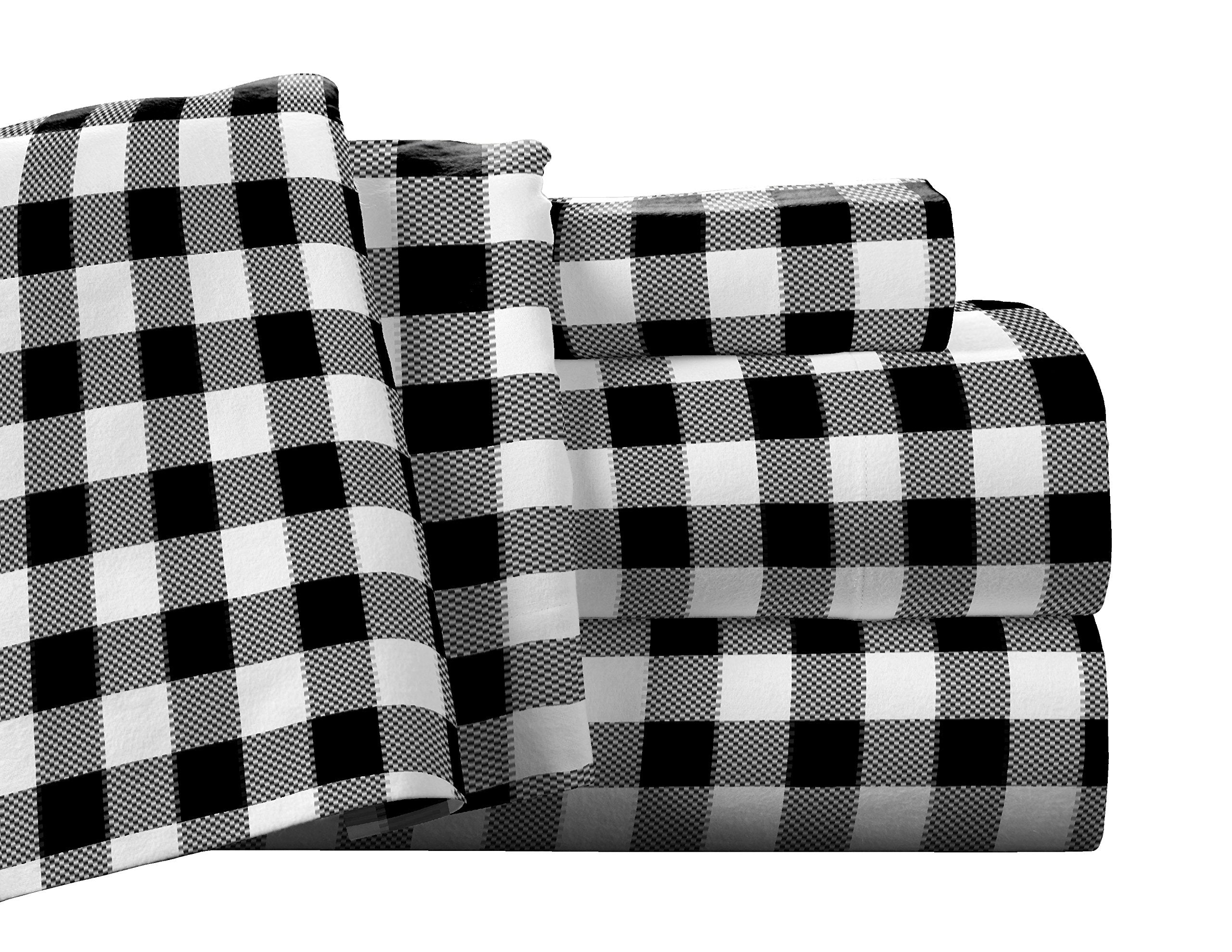 Pointehaven Flannel Deep Pocket Set With Oversized Flat Sheet, Full, Milton