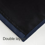 Lemomo 100% Blackout Curtains 52 X 95 Inch/Navy Blue Curtains 2 Panels With Black Lining Room Darkening Thermal Insulated Bedroo