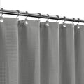 Shower Curtain Fabric 60 X 72 Inch, Waffle Weave, Hotel Luxury Spa, 230 Gsm Heavy Duty, Water Repellent, Machine Washable, Gray