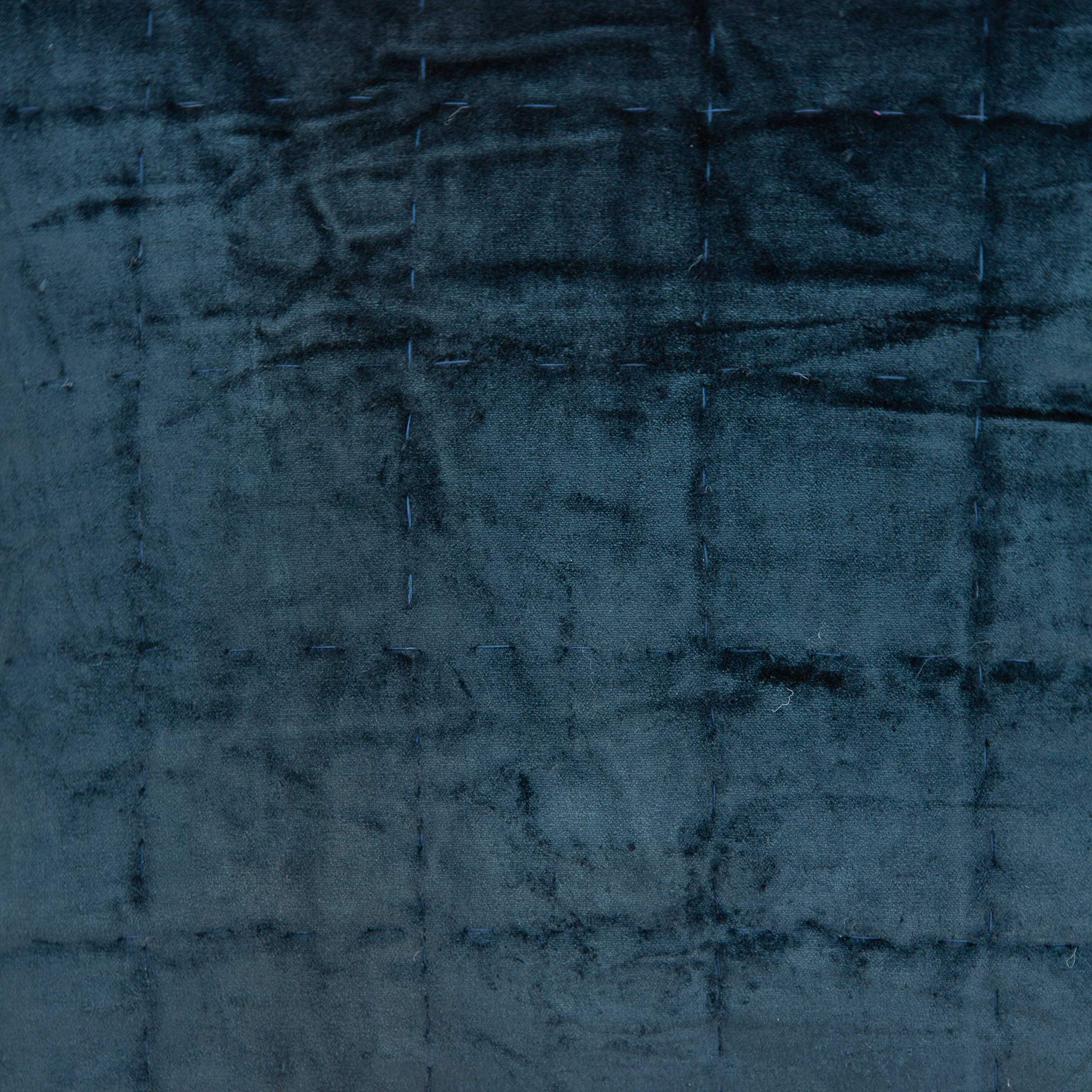 HomeRoots 50% Cotton, 50% Viscose 20' X 7' X 20' Dark Blue Solid Quilted Pillow Cover with Down Insert