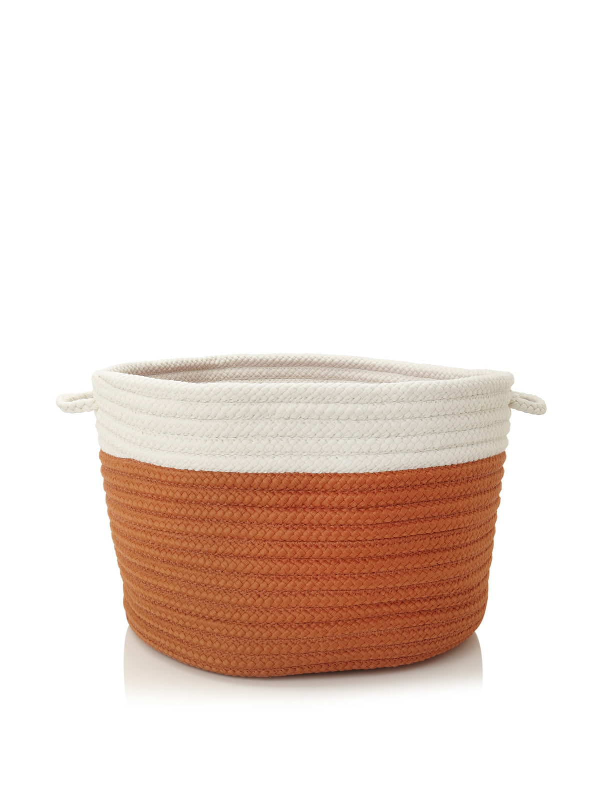 Colonial Mills Indoor/Outdoor Two-Toned Storage Basket, Orange