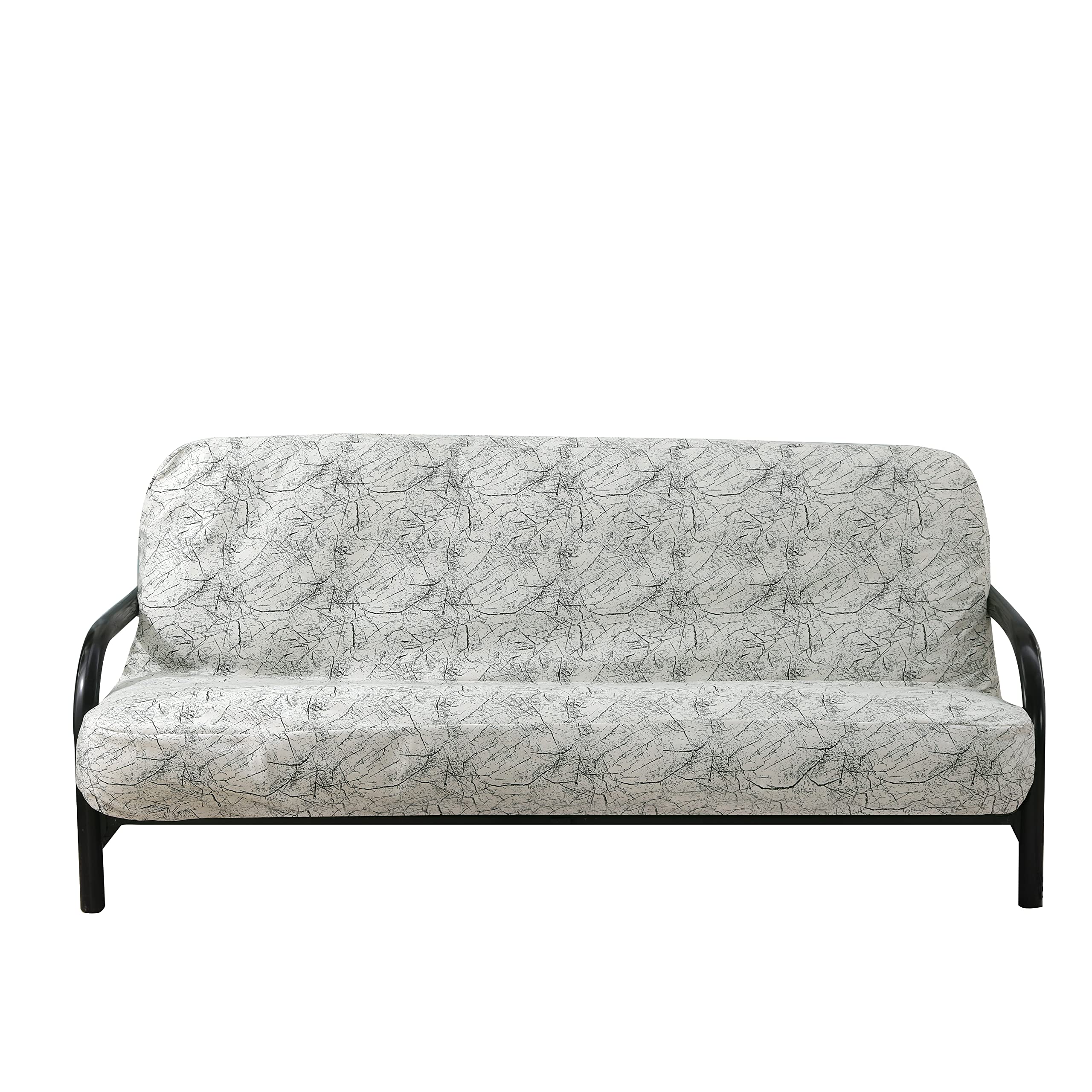 OctoRose Full Size 54x75x8inch 3 Side Zipper Classic Soft Velvet Futon Cover/Sofa Day Bed Mattress CoverCouch Protector (Cover O