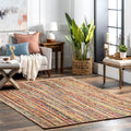 nuLOOM Tammara Bohemian Hand Braided Area Rug, 3x5, Blue