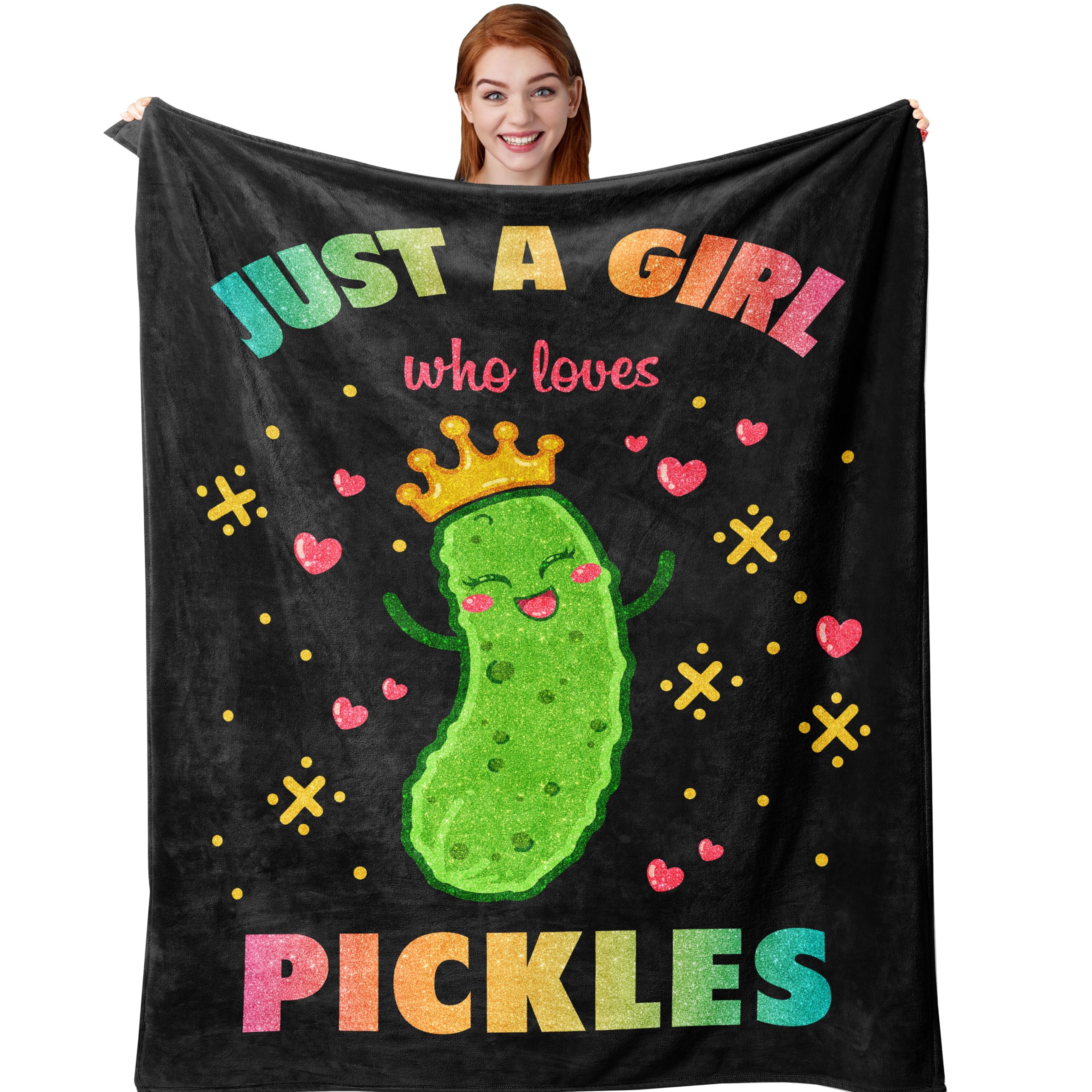 Amonee-Yl Pickle Gifts, Pickle Gifts For Pickle Lovers, Pickle Gift, Just A Girl Who Loves Pickles Blanket, Pickle Blanket 50'X