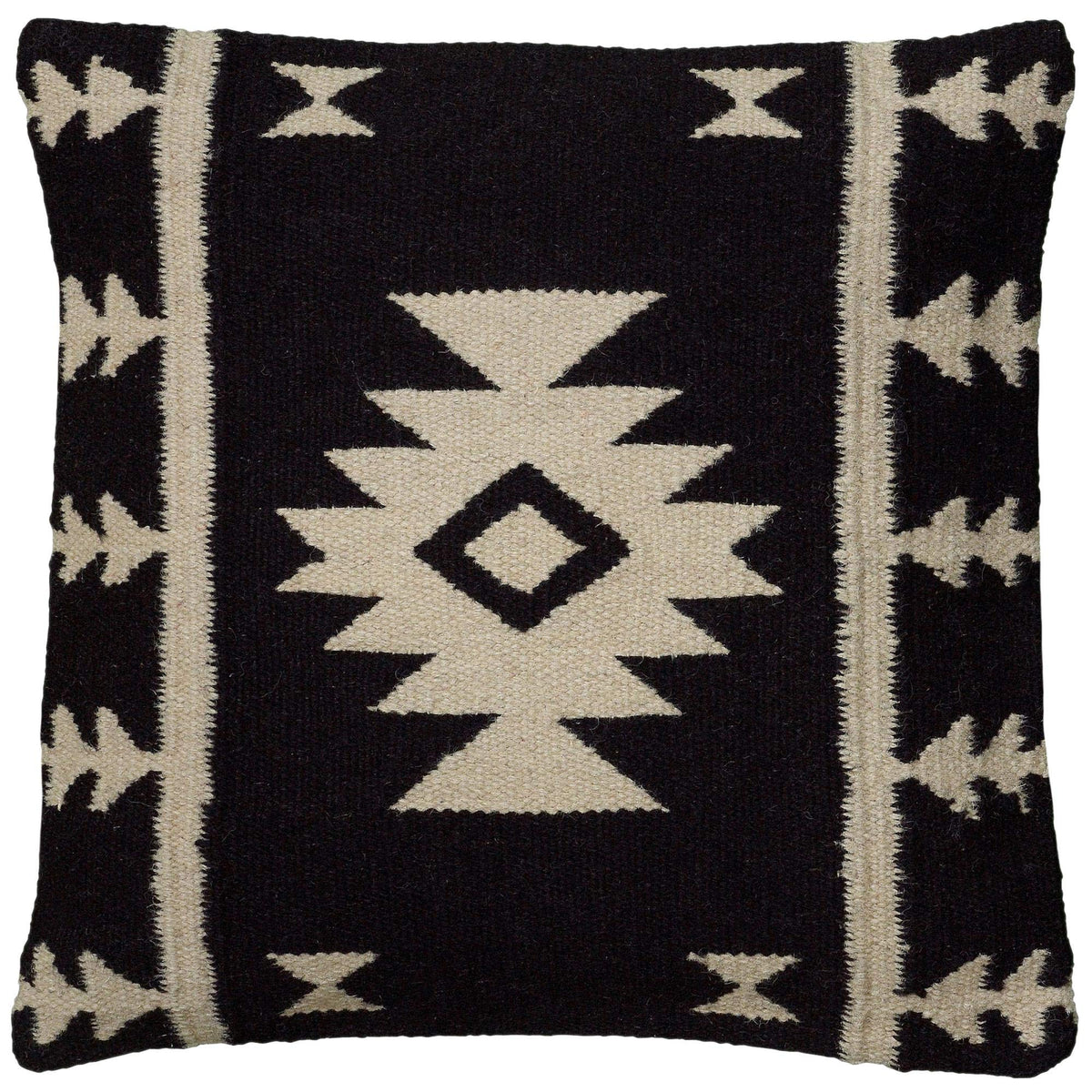 Rizzy Home | T05808 | Down Fill Decorative Pillow | 18&quot;x18&quot; Black/White/Neutral