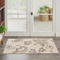 Nourison Aloha Indoor-Outdoor Beige 2'8' X 4' Area Rug, Easy Cleaning, Non Shedding, Bed Room, Living Room, Dining Room, Backyard, Deck, Patio (3X4)