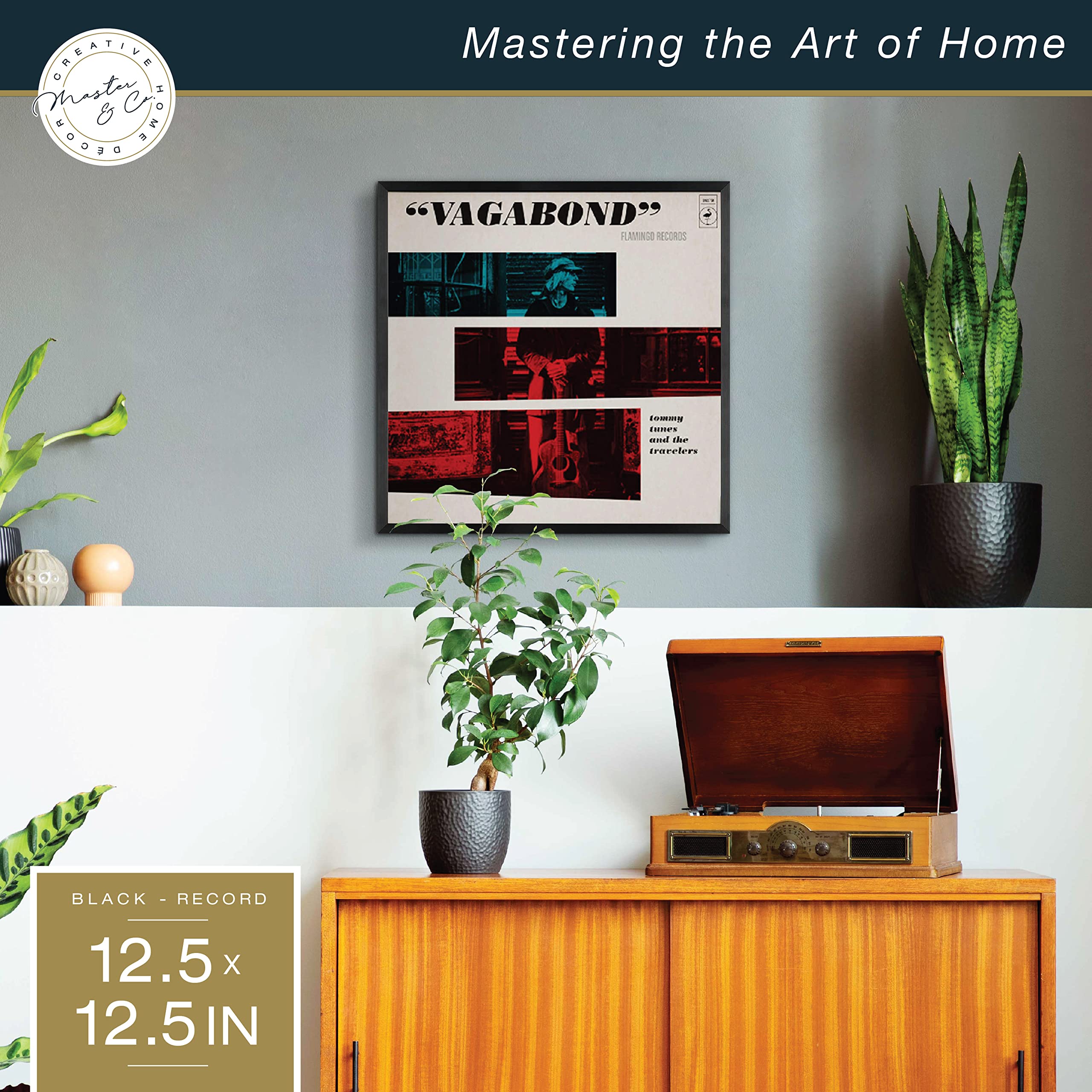 Mcs Master & Co. Foundry Metal Gallery Wall Frame, Black, 12.5 X 12.5 In Without Mat
