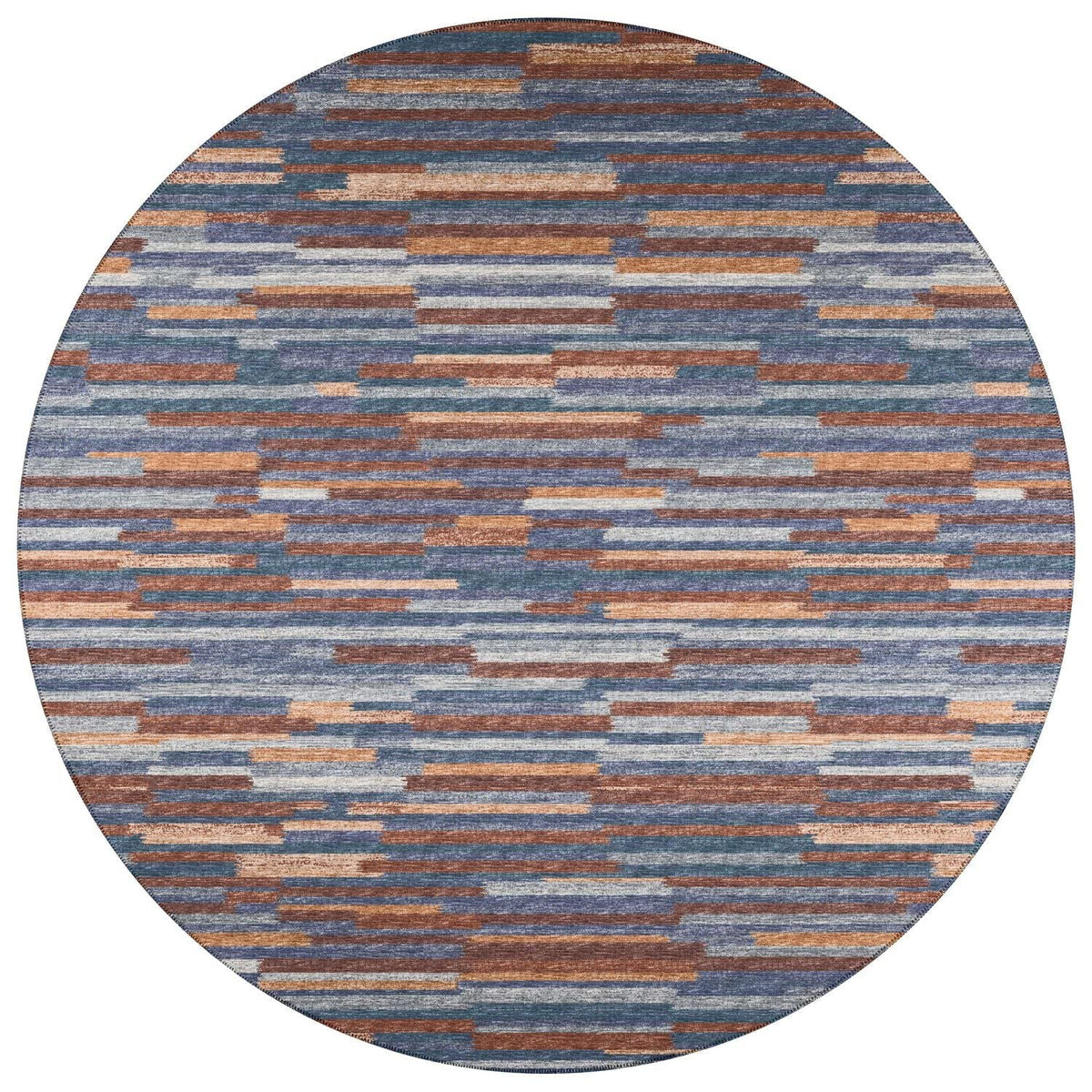 Sedona Sn8 Blue Transitional Rug Round 6' X 6'