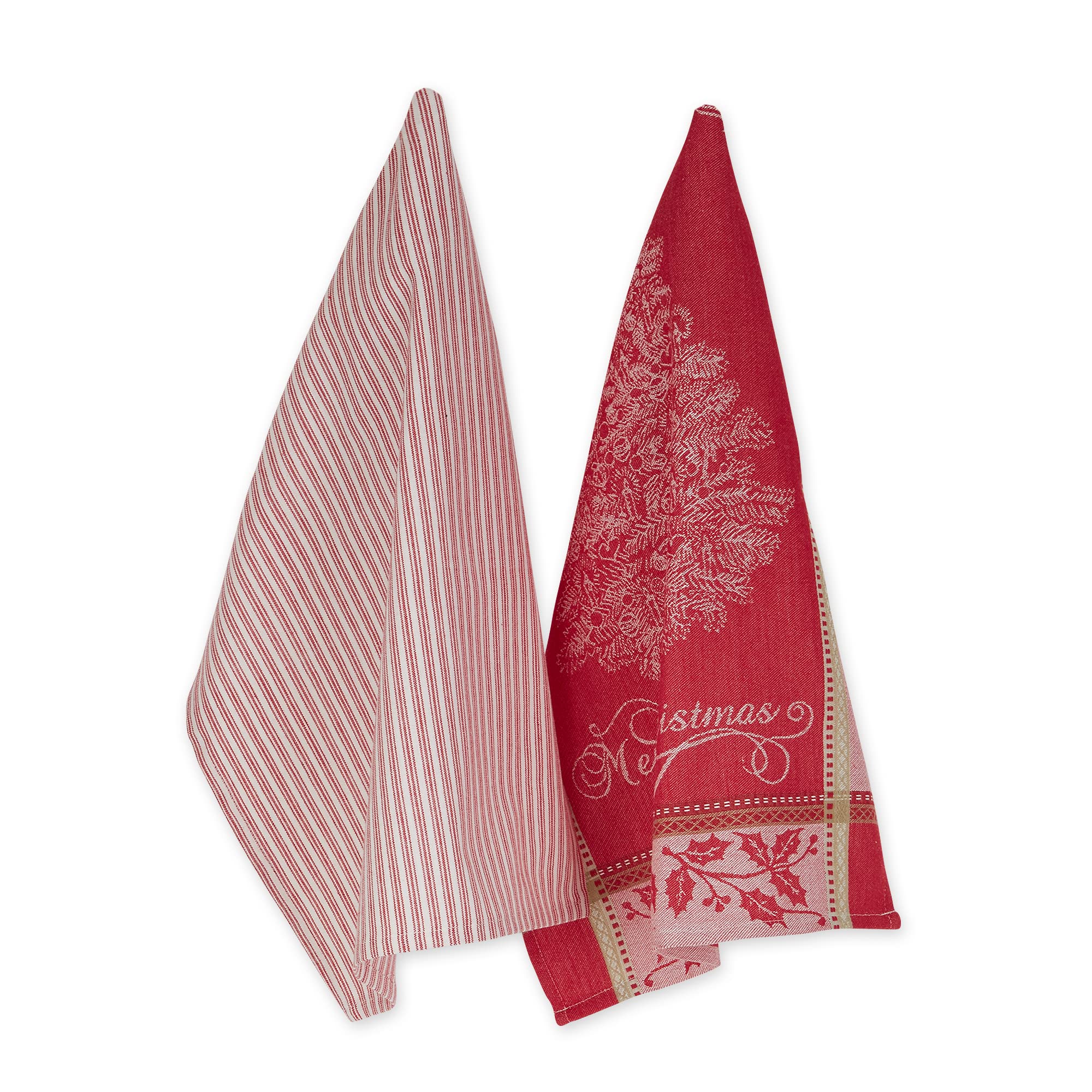DII Christmas Kitchen Towels Vintage Inspired Holiday Dish Towel Set, 18x28, Holiday Tree, 2 Count