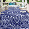 Steplively Outdoor Rug 4X6 Ft, Reversible Waterproof Outdoor Plastic Straw Rug, Patio Rug Waterproof, Outdoor Large Area Rug For