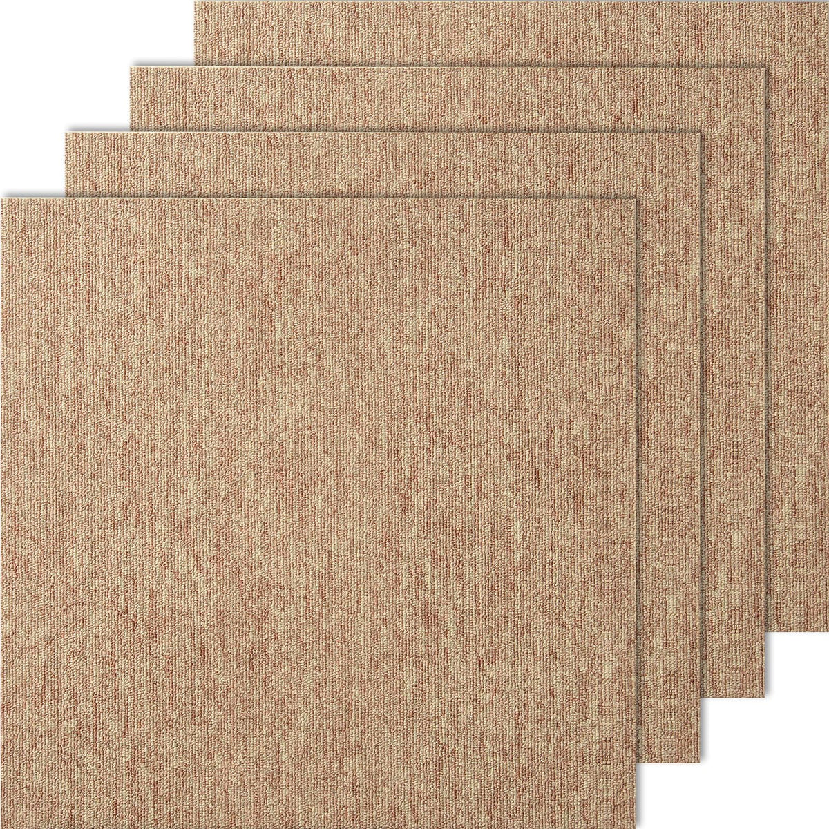 VEVOR Carpet Tiles Reusable, 20''x 20'' Carpet Squares with Padding Attached, Soft Padded Carpet Tiles, Easy Install DIY for Bed