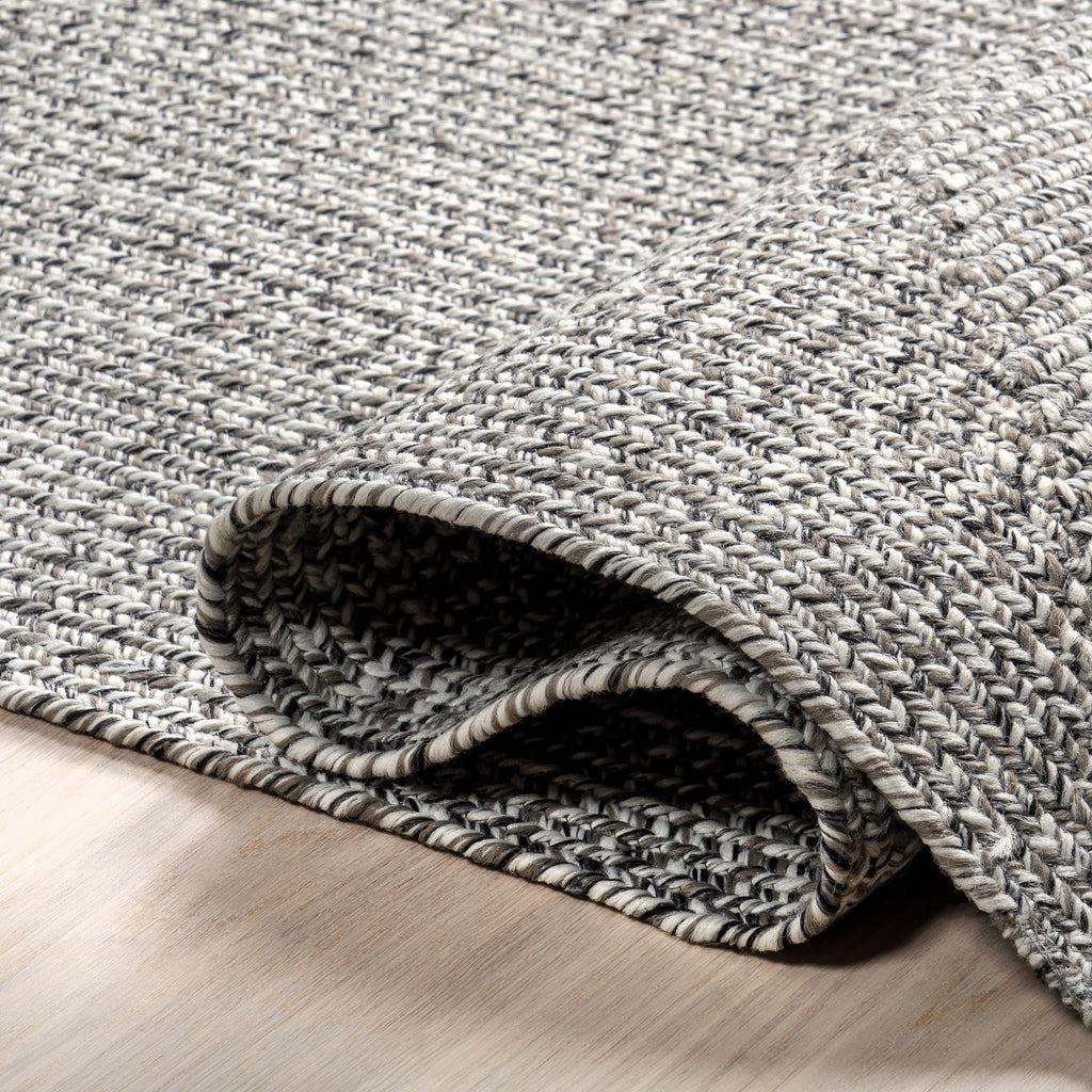 Nuloom Wynn Braided Indoor/Outdoor Runner Rug, 2' 6'' X 10', Light Grey/Salt And Pepper