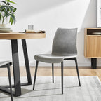 Npd Furniture And More Jayden Pu Dining Side Chair, Vintage Mist Gray - (Set Of 2)