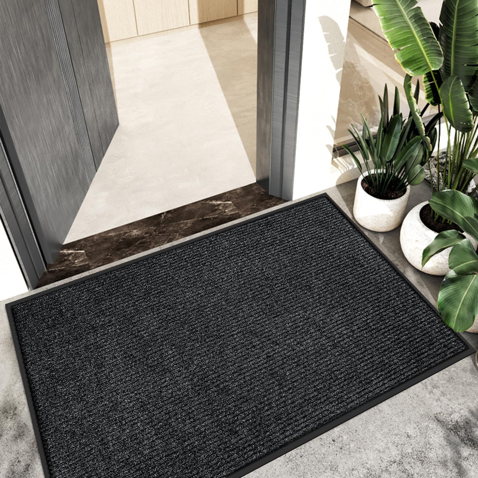 Vicwe Indoor Outdoor Door Mat, 3'X4' Heavy Duty Front Door Mat, Non-Slip Washable Doormats Entrance Mats, Dirt Resistant And Abs