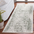 SAFAVIEH Adirondack Collection Runner - 26 x 10, Ivory & Dark Green, Distressed Design, Non-Shedding & Easy Care, Ideal for Hi
