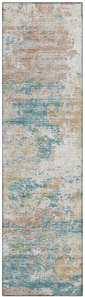 Addison Rugs Indoor/Outdoor Accord Aac34 Teal Washable 2'3" X 7'6" Runner Rug
