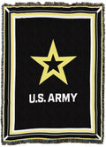 Pure Country Weavers Us Army Star Logo White Blanket - Gift Military Tapestry Throw Woven From Cotton - Made In The Usa (72X54)