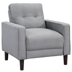Coaster Home Furnishings Bowen Upholstered Track Arm Tufted Accent Chair Grey