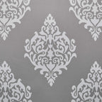 Exclusive Home Medallion Room Darkening Blackout Grommet Top Curtain Panel Pair, 52''X108'', Silver