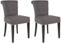 Safavieh Mercer Collection Carol Charcoal Linen Ring Dining Chair (Set of 2)