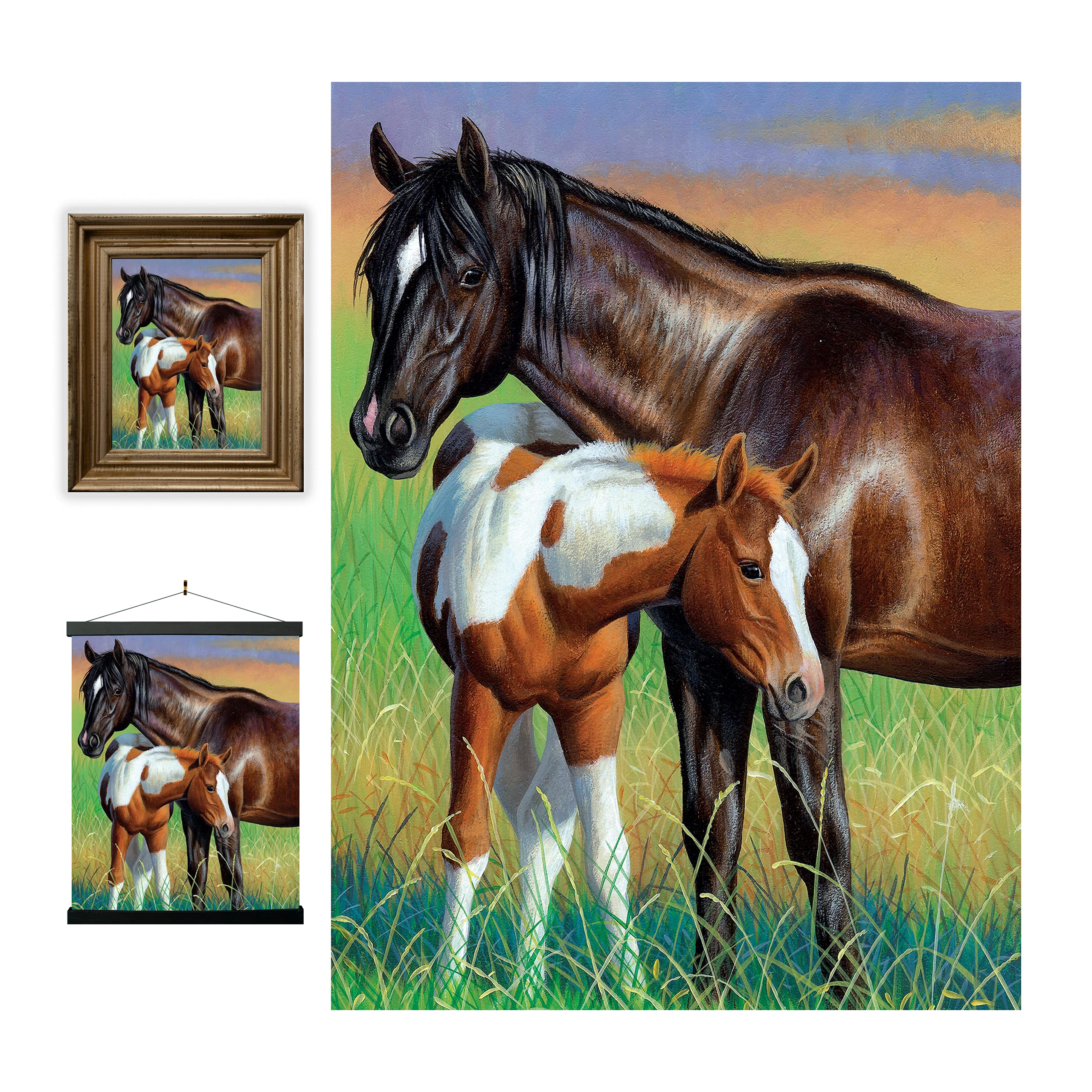3D LiveLife Lenticular Wall Art Prints - Mare & Foal from Deluxebase. Unframed 3D Horse Poster. Perfect wall decor. Original art