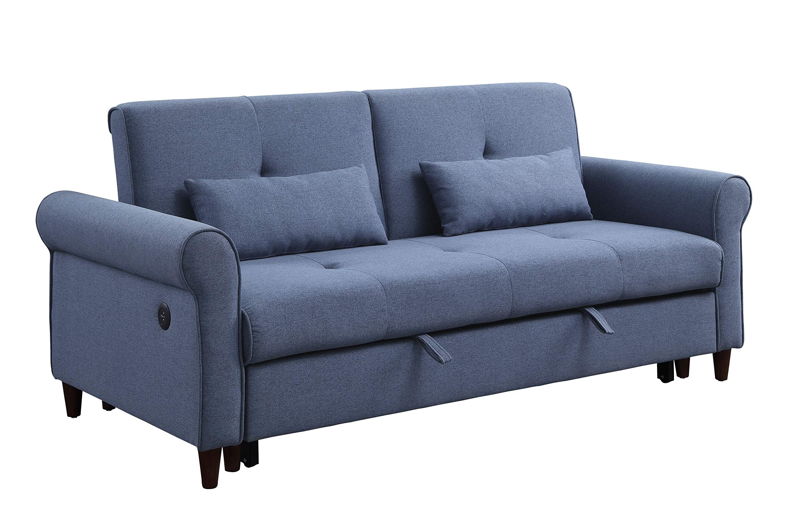 Acme Nichelle Sleeper Sofa in Blue Fabric