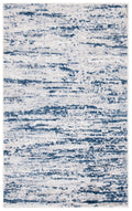 SAFAVIEH Amelia Collection Accent Rug - 22 x 4, Grey & Navy, Modern Abstract Design, Non-Shedding & Easy Care, Ideal for High 