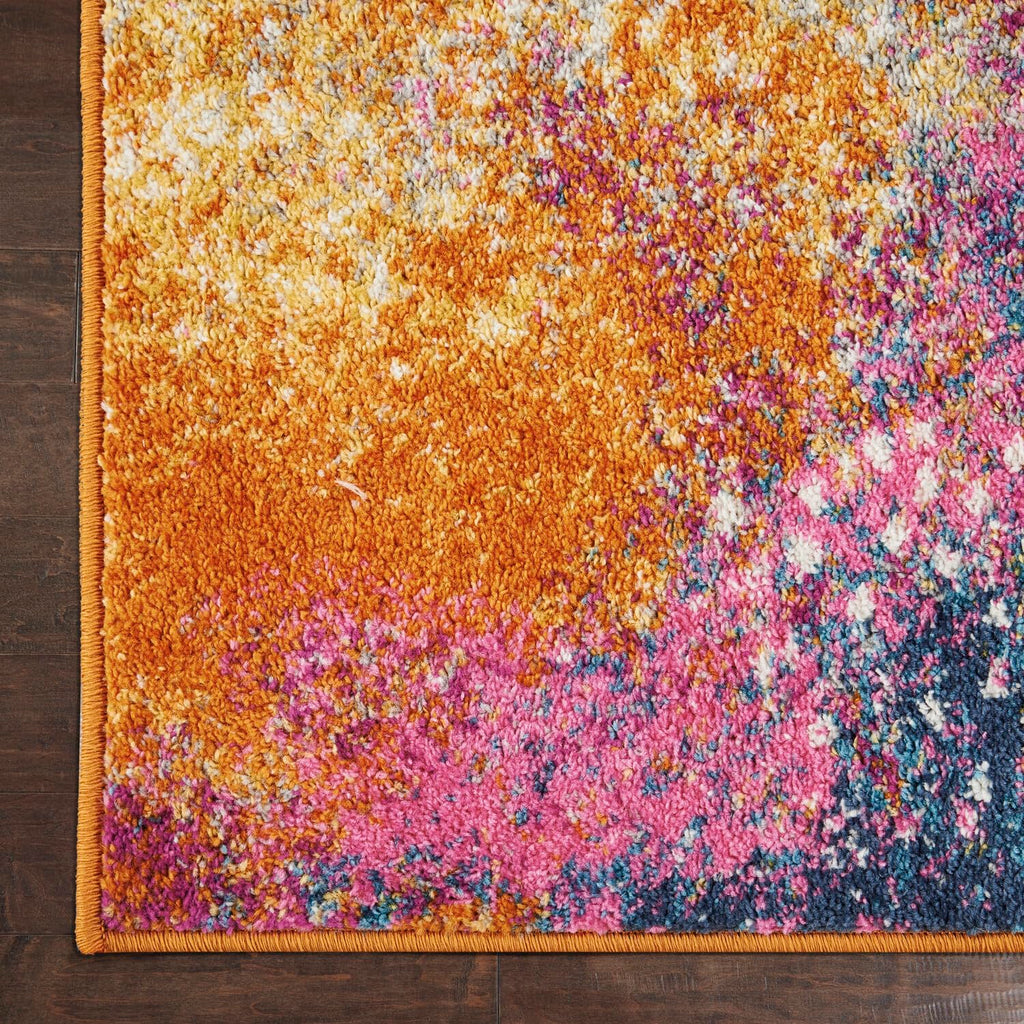 Nourison Passion Sunburst 3'9'' X 5'9'' Area-Rug, Modern, Abstract, Easy-Cleaning, Non Shedding, Bed Room, Living Room, Dining R