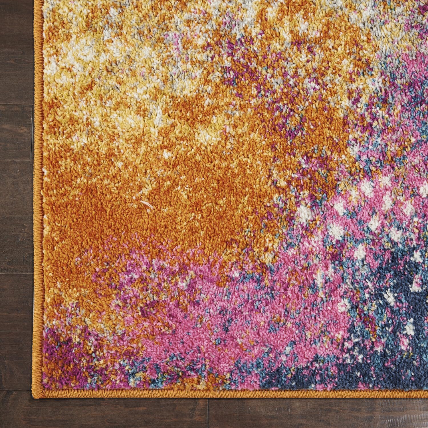 Nourison Passion Sunburst 3'9'' X 5'9'' Area-Rug, Modern, Abstract, Easy-Cleaning, Non Shedding, Bed Room, Living Room, Dining R